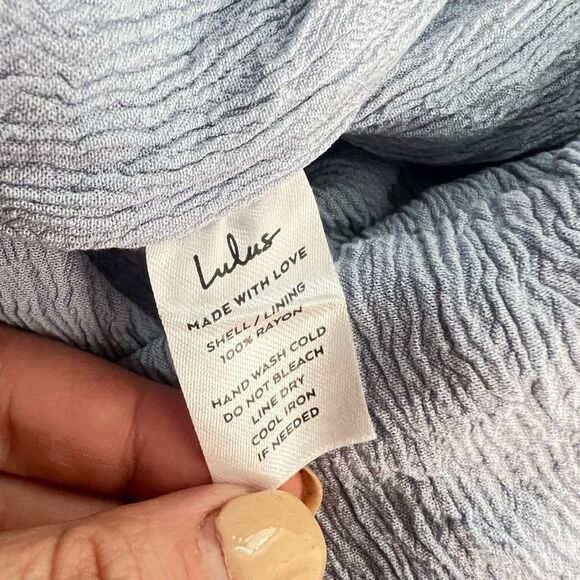 🔥🔥5 for $25🔥🔥 Lulus Women's Crinkle Textured Wrap Skirt Side Tie Tulip Cut Dress - Picture 10 of 12